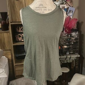 Balance Collection Yoga Green Split Back Tank - Medium